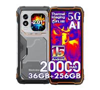 Blackview Xplore 1 Pro Téléphone Portable Incassable Android 15, 36Go+256Go/2To Gemini AI Telephone Débloqué 5G, Caméra Thermique+64MP, 6.78" FHD+ Téléphone Chantier, 20000mAh Batterie,NFC/OTG,Orange