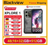 Blackview XPLORE 1 [Sans Chargeur UE] Smartphone Robusté 5G 20000mAh 45W 48(16+32) Go + 512 Go 6.78'' 2.4K Téléphone Mobile Android 15 Orange