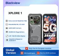 Blackview XPLORE 1 Smartphone robuste, Smartphone extérieur étanche 5G Android 15, écran 6,78'' 2,4K, 256 Go/512 Go, 20 000 mAh Noir (12 Go + 256 Go)