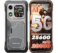 Blackview XPLORE 1, Téléphone 5G Android 15, Batterie 20000mAh 36GB+256GB/TF 2TB, Smartphone 6.78" 2.4K 120Hz, Orange Orange