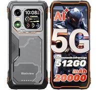 Blackview XPLORE 1, Téléphone 5G Android 15, Batterie 20000mAh 48GB+512GB/TF 2TB, Smartphone 6.78" 2.4K 120Hz, Orange Orange