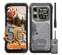 Blackview XPLORE 1 WT Téléphone Incassable 5G, 20000mAh Téléphone Portable Incassable, 36GB+256GB, 6,78" FHD+ & 2,01" 120Hz Android 15, IP69K, 64MP+50MP+20MP, NFC/OTG/GPS/AI