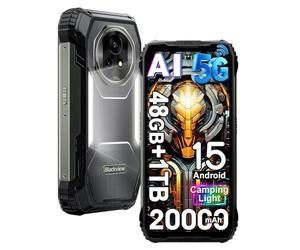 Blackview Xplore 2 (48Go+1To) 5G Téléphone Portable Incassable Android 15, Dimensity 8300 20000mAh Smartphone Débloqué, 64MP+50MP, Haut-Parleur 2 * 2W, 6.73" FHD+ 3.2K, Smartphone Etanche,NFC/OTG/GPS