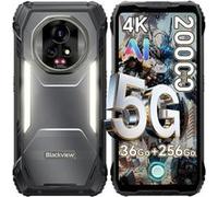 Blackview XPLORE 2 5G débloqué téléphone robuste Android 15, 20000mAh batterie 36GB + 256GB / TF 2TB, 6.73 " , NFC / GPS - Noir Noir
