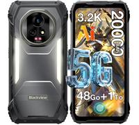 Blackview XPLORE 2 5G Smartphone Robuste 48Go + 1 To 20000mAh/120W 50MP AI Caméra 6,73'' AMOLED 120Hz IP68 Téléphone NFC GPS - Noir