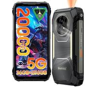 Blackview Téléphone portable incassable XPLORE 2 Projecteur 5G, 20000mAh, 36Go+256Go, Android 15 Noir