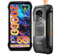 Blackview XPLORE 2 Projector 5G Téléphone Portable Incassable 20000mAh 36Go+256Go/2To Android 15 6.73" NFC/AI/Dual SIM - Noir