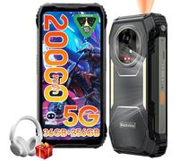 Blackview Xplore 2 Projector Téléphone Portable Incassable 5G, 20000mAh-Android 15 Smartphone Incassable, 36+256Go/2To Téléphone Incassable, MTK 8300, 6.73" AMOLED, 120Hz, IP69K/NFC/Lampe Torche