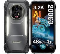 Blackview XPLORE 2 Satellite 5G Smartphone Robuste 48Go + 1To 20000mAh/120W 50MP 6,73'' AMOLED 120Hz IP68 AI Téléphone NFC GPS Noir