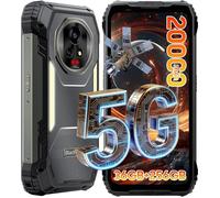 Blackview Téléphone portable XPLORE 2 Satellite 5G 36Go+256Go/2To Android 15 NFC Dual SIM 6.73" Noir