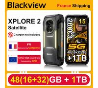BLACKVIEW XPLORE 2 Satellite [Sans chargeur UE] Smartphone Renforcé 48(16+32)Go+1To Android 15 Écran 6.73" Batterie 20000 mAh 120W 2.4K 120Hz NFC 50MP+20MP noir