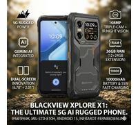 Blackview Xplore X1 5G Rugged Téléphone 36GB+256GB 108MP 10000mAh Android 15