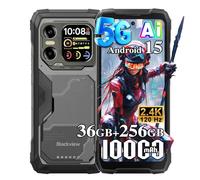 Blackview Xplore X1 5G Teléphone Portable Incassable Android 15, 36Go+256Go/TF 2To AI Téléphone, 6.78" FHD+Double écran, 10000mAh, 108MP+50MP, Smartphone Incassable IP69K, Gemini AI, NFC, OTG, Noir