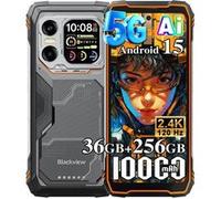 Blackview XPLORE X1 5G Téléphone Portable Incassable 10000mAh 36Go+256Go/2To Android 15 6.78"" NFC/AI/Dual SIM - Orange