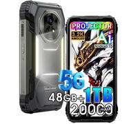 Blackview XPLORE2 Projector - Smartphone robuste 5G, projecteur 100"", 6,73"" AMOLED 120Hz, 20 000 mAh, 1 To