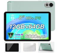Blackview ZENO 1 Tablette Tactile 8"" IPS Écran 12 Go + 64 Go (TF 2To) 6000mAh 8MP Android 15 Dual SIM 4G Tablette PC GPS - Vert