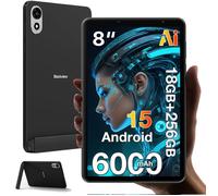 Blackview ZENO 1 Tablette Tactile 8"" IPS Écran 18 Go + 256 Go (TF 2To) 6000mAh 8MP Android 15 Dual SIM 4G Tablette PC GPS - Noir