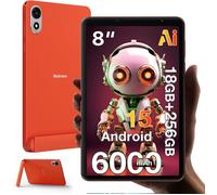 Blackview ZENO 1 Tablette Tactile 8"" IPS Écran 18 Go + 256 Go (TF 2To) 6000mAh 8MP Android 15 Dual SIM 4G Tablette PC GPS - Orange
