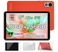 Blackview ZENO 1 Tablette Tactile 8"" IPS Écran 18 Go + 256 Go (TF 2To) 6000mAh 8MP Android 15 Dual SIM 4G Tablette PC GPS - Orange