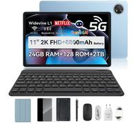 Blackview ZENO 10 Tablette 11"" FHD AI Android 15, RAM 24 Go ROM 128 Go/SD 2 To, 8800mAh Widevine L1 1080P WPS, Dual SIM - Bleu