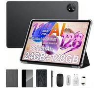 Blackview ZENO 10 Tablette Tactile 11" FHD AI Android 15, RAM 24 Go ROM 128 Go/SD 2 To, 8800mAh Widevine L1 1080P WPS, Dual SIM - Noir Gris