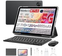 Blackview Tablette Zeno 10 11 pouces FHD Android 15 24 Go + 256 Go 8800 mAh Clavier et stylet Noir