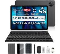 Blackview ZENO 10 Tablette Tactile 11 pouces Android 15, Tablette de jeu, WiFi 5G, 24 Go + 128 Go / 2 To - Noir Gris