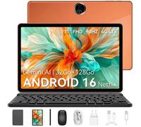 Blackview ZENO5 Tablette 11 pouces Android 16 avec Clavier/Stylet 4G LTE 32Go RAM(8+24)128Go 90Hz 8300mAh Gemini AI Widevine L1