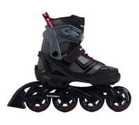 BLACKWHEELS Playful - Rollers - Rollers en ligne - Rollers pour garçons - Réglables - Taille : 39-42 (L) - Noir / Gris 32/33