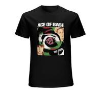 Blackwhitereddesign Pop Rock Heavy Metal Country Band Ace of Base T-Shirt Mens Workout Shirts Black XL