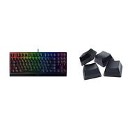 BlackWidow V3 Tenkeyless (Switches Verts) + Phantom Keycap-Set - Clavier Gamer Mécanique Compact (Switches Mécaniques Clicky, Format Tenkeyless, Touches Programmables) Clavier AZERTY | Noir