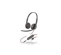Blackwire 3225 Binaural Head-Band Black Headset - Headsets (Call Center/Office, Binaural, Head-Band, Black, IN-LINE Control, Wired)