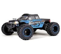 Blackzon bleu brushed 1:12 Auto RC électrique Monstertruck 4 roues motrices (4WD) 2,4 GHz avec accu et chargeur, avec effet