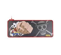 FR-TEC One Piece Luffy XL Tapis de Souris - Lumière LED Rouge sur les Bords - Base en Caoutchouc Antidérapante Rouge G