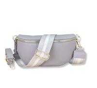 Blade Sac banane doré pour femme en cuir véritable, sac banane élégant pour femme avec 2 larges ceintures à motifs et en cuir amovibles et réglables, sac bandoulière pour femme, sac de poitrine de