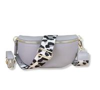 Blade Sac Banane doré pour Femme en Cuir véritable, Sac Banane élégant pour Femme avec 2 Larges Ceintures à Motifs et en Cuir Amovibles et réglables, Sac bandoulière pour Femme, Sac de Poitrine de