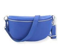 Blade Sac Banane en Cuir véritable, Sac à bandoulière élégant pour Femme, Sac à bandoulière de qualité supérieure avec Fermeture éclair, Sac à Main, Sac Banane, Bleu, Taille Unique