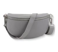 Blade Sac Banane en Cuir véritable, Sac à bandoulière élégant pour Femme, Sac à bandoulière de qualité supérieure avec Fermeture éclair, Sac à Main, Sac Banane, Gris, Taille Unique