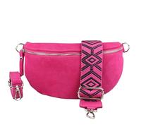 Blade Sac Banane en Daim Fait à la Main, Sac à bandoulière, Sac Banane en Cuir véritable avec Sangles à Motifs, 3 Tailles, Sac à bandoulière élégant fabriqué en Italie, Cadeau pour Elle, en Cuir,