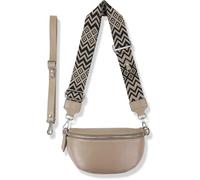 Blade Sac Banane pour Femme en Cuir véritable, Sac à bandoulière élégant pour Femme, avec 2 Bretelles réglables Amovibles - Poche Poitrine pour Femme, Beige en Option 1, M