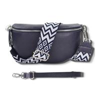 Blade Sac Banane pour Femme en Cuir véritable, Sac Banane élégant pour Femme avec 2 Ceintures à Motifs et en Cuir Amovibles et réglables, Sac bandoulière pour Femme, Sac de Poitrine de qualité