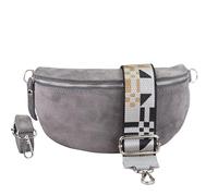 Blade Sac Banane pour Femme en Daim Fait à la Main, Sac à bandoulière, Sac Banane en Cuir véritable avec 2 Larges Ceintures Amovibles/réglables, Sac à bandoulière fabriqué en Italie, Cadeau pour Elle