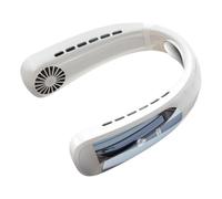 Bladeless Neck Fan - ABS Soft Rubber 19x19cm, USB Rechargeable Wearable | Cooling Fan with 5 Speeds, Ice Cooling Plate Digital Display Hands Free Personal Fan | Portable Neck Fan | for Travel Hiking