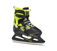 Bladerunner Micro Ice Patins à Glace Taille Réglable, Enfants et Adolescents, Noir/Citron Vert, 32-37