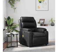 Bladez Fauteuil de massage en cuir synthétique noir - Tabouret moderne avec cadre en métal et contreplaqué, durable et confortable pour le salon, le bureau ou la chambre à coucher