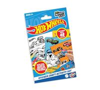 BLADEZ Kit d'activités créatives Hot Wheels autorisées comprenant des voitures en carton, des autocollants, des stylos et des feuilles de coloriage pour enfants, jouets artistiques et jeux créatifs à