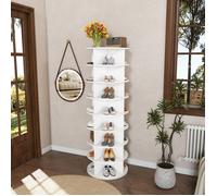 Bladez - Meuble à chaussures rotatif à 8 étages, Peut contenir 32 paires de chaussures, meuble indépendant, étagère chaussures