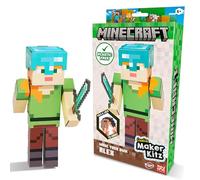 BLADEZ Minecraft Make Your Own Alex, kit de loisirs créatifs sous licence, arts et travaux manuels pour garçons et filles, jouet sous licence pour enfants, Creative Maker Kitz Toyz