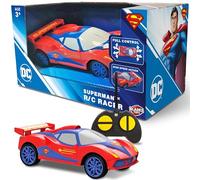 BLADEZ Superman RC Racer, DC Comics, véhicule télécommandé, facile à utiliser pour les enfants âgés de 3 ans et plus, échelle RC 1 28, jouet sous licence, Toyz