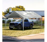 Bladez - Toile d'auvent de rechange pour abri de voiture 6 1x3 m imperméable protégée contre UV élastiques à billes gris